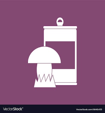 Icon canned and mushroom vector image