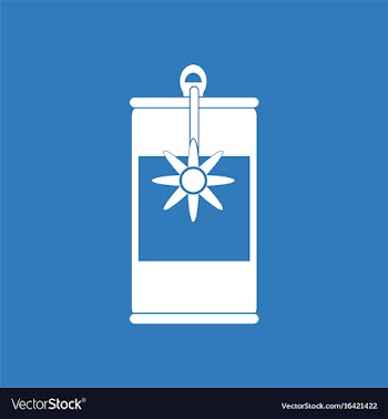 Icon canned food can opener vector image