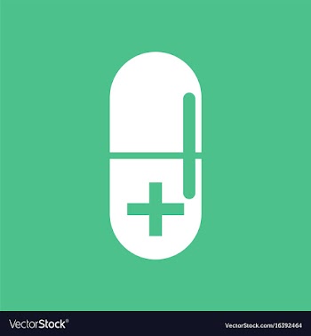 Icon capsule with cross vector image