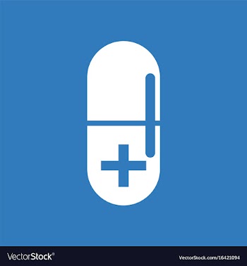 Icon capsule with cross vector image