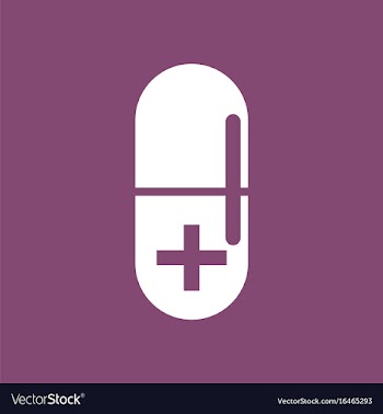 Icon capsule with cross vector image