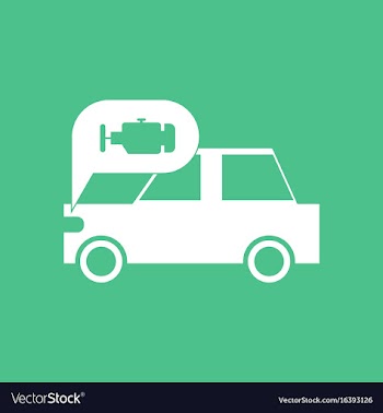 Icon car and engine vector image
