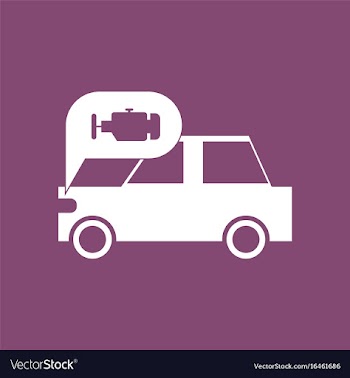 Icon car and engine vector image