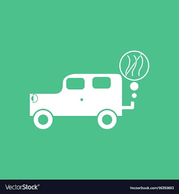 Icon car and smoke vector image