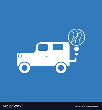 Icon car and smoke vector image