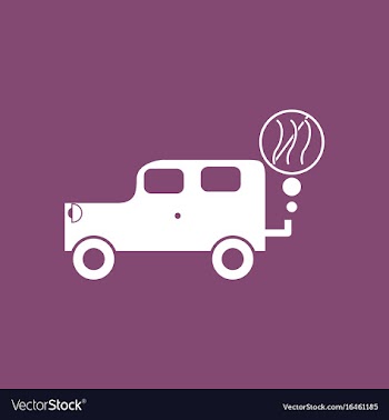 Icon car and smoke vector image