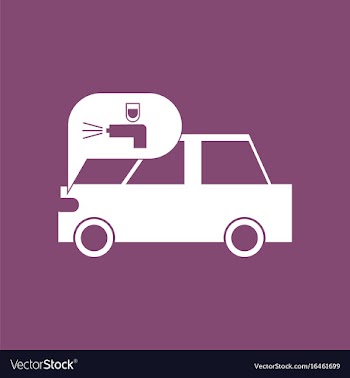 Icon car and sound signal vector image