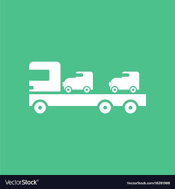 Icon car carrier truck deliver vector image