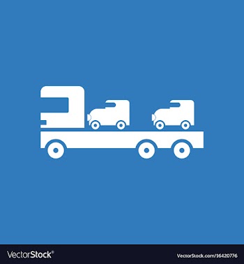 Icon car carrier truck deliver vector image