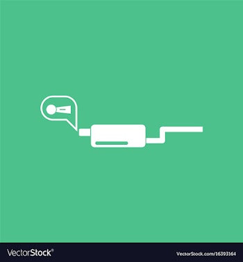 Icon car exhaust pipe vector image
