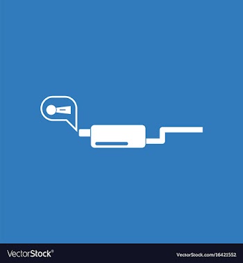 Icon car exhaust pipe vector image