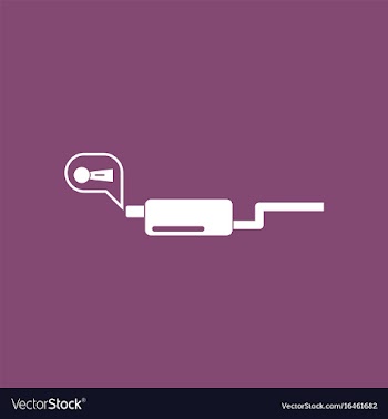 Icon car exhaust pipe vector image