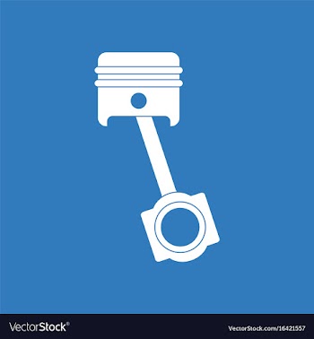Icon car piston movement vector image