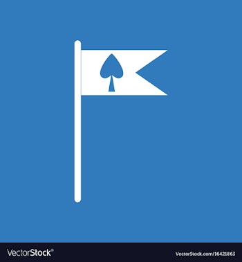 Icon cards symbol on flag vector image