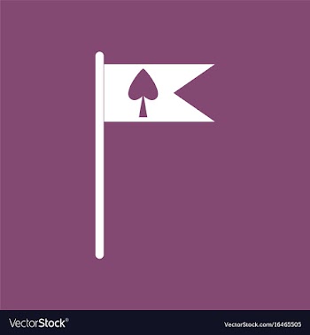 Icon cards symbol on flag vector image