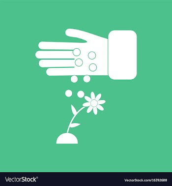 Icon care for flower vector image