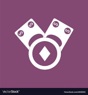 Icon casino chip and cash vector image