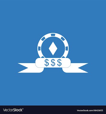 Icon casino chip dollar symbol vector image