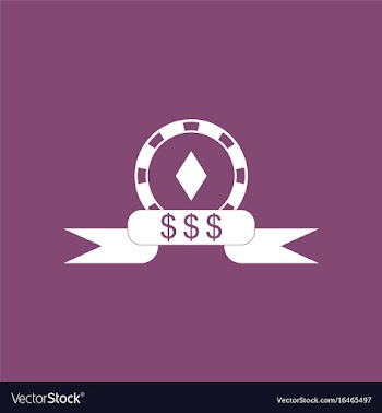 Icon casino chip dollar symbol vector image
