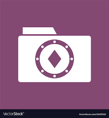 Icon casino chip on folder vector image