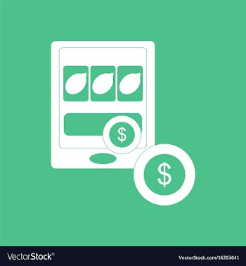 Icon casino slotmachine and money vector image