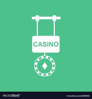 Icon casino street banner vector image