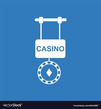 Icon casino street banner vector image