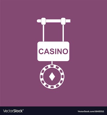 Icon casino street banner vector image