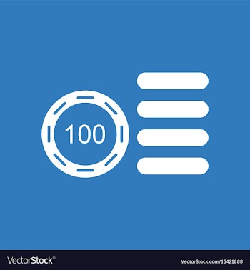 Icon casino stuff chip vector image