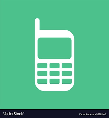 Icon cellphone silhouette vector image
