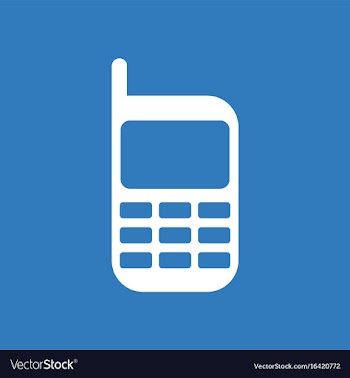 Icon cellphone silhouette vector image