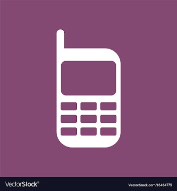 Icon cellphone silhouette vector image