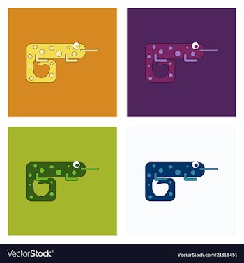 Icon chameleon flat symbol chameleon chameleon vector image