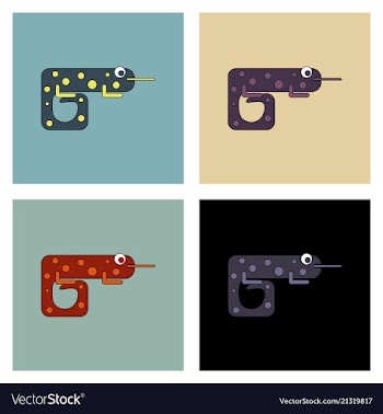 Icon chameleon flat symbol chameleon chameleon vector image