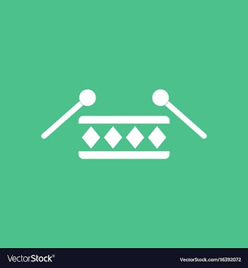Icon children musical instrument drum vector image