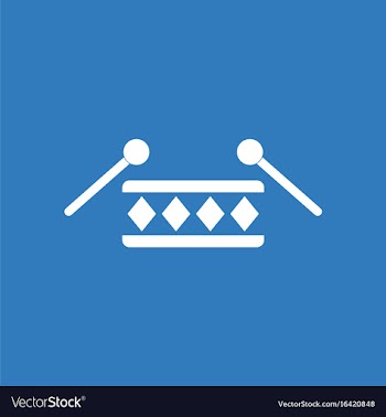 Icon children musical instrument drum vector image