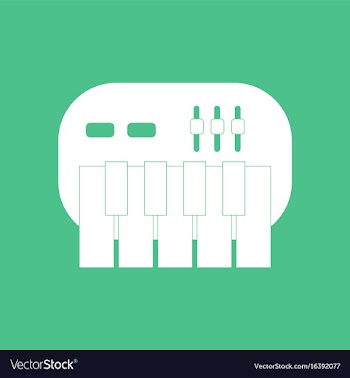 Icon children musical instrument synthesizer vector image