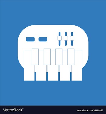 Icon children musical instrument synthesizer vector image
