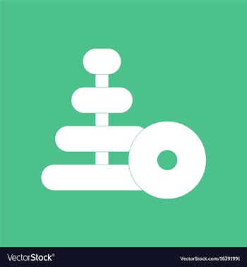 Icon children ring toy vector image