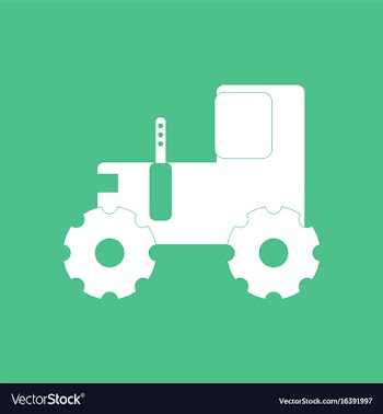 Icon children tractor silhouette vector image