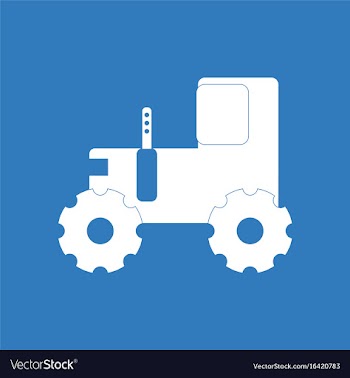 Icon children tractor silhouette vector image