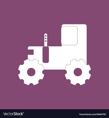 Icon children tractor silhouette vector image