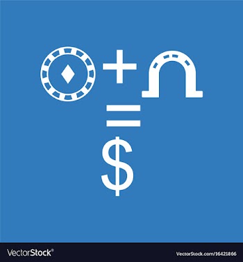 Icon chip horseshoe dollar symbol vector image