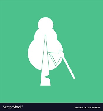 Icon chopping wood vector image