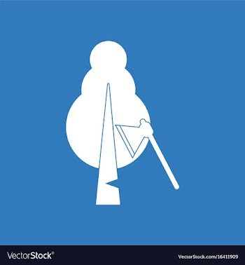 Icon chopping wood vector image