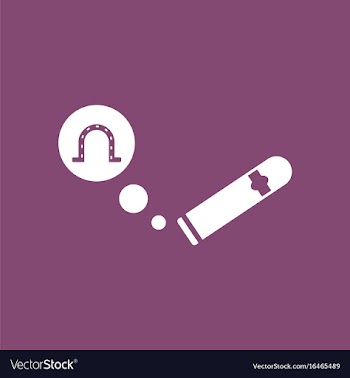 Icon cigar and horseshoe vector image