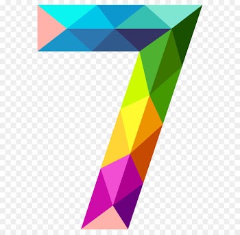 Icon Clip art - Colourful Triangles Number Seven PNG Clipart Image 