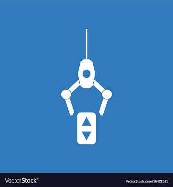 Icon crane lifts vector image