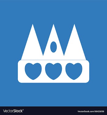 Icon crown silhouette vector image