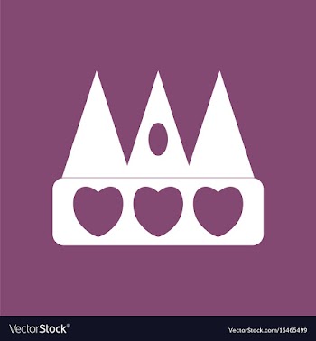 Icon crown silhouette vector image